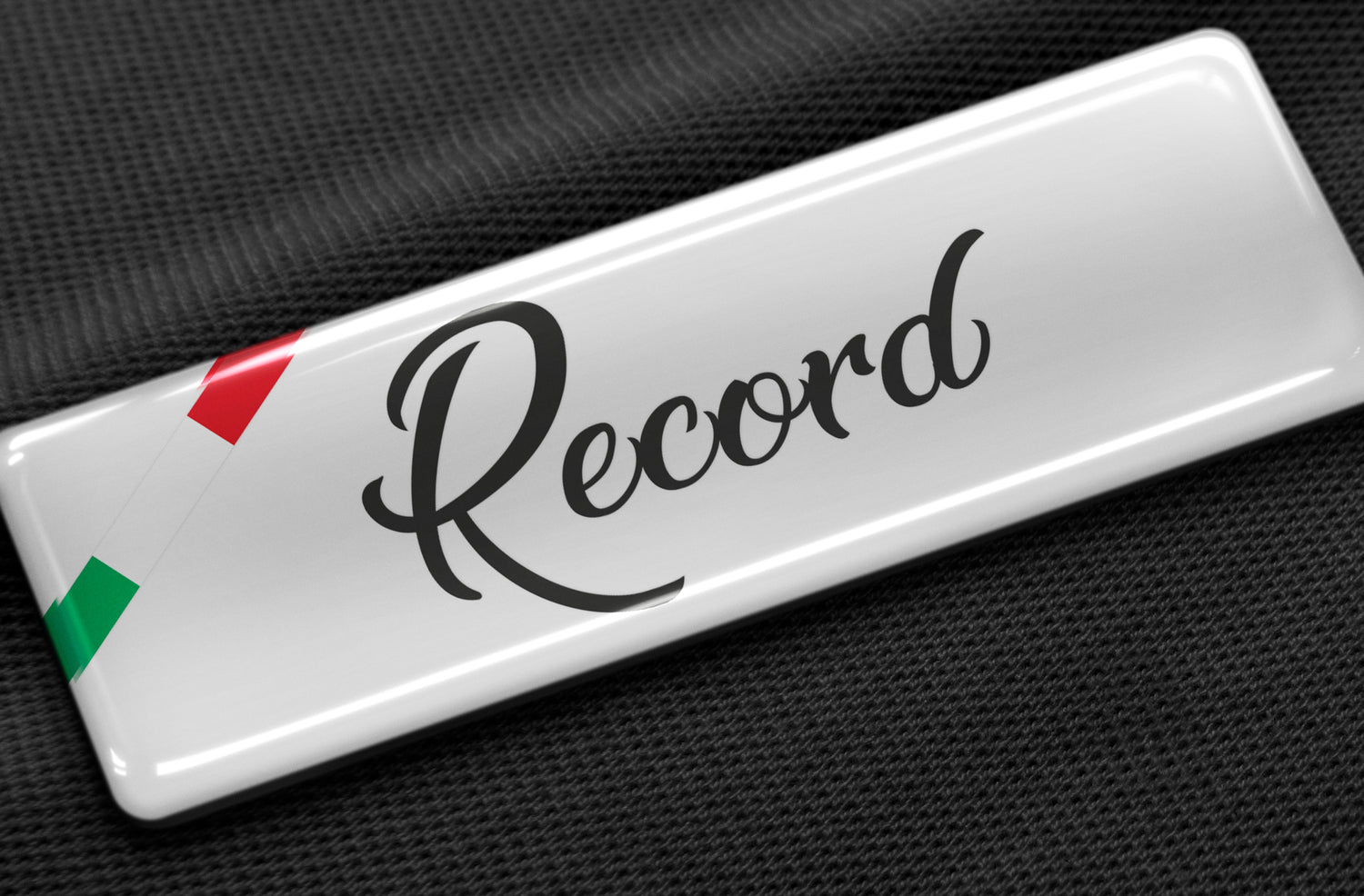 Etichetta-resinata-Record - Record Moda